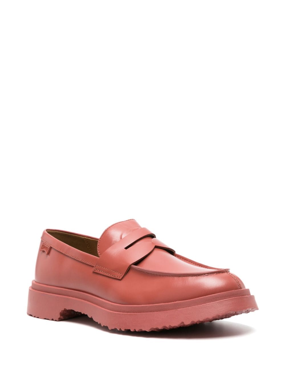 Shop Camper Walden Penny-slot Leather Loafers In Red