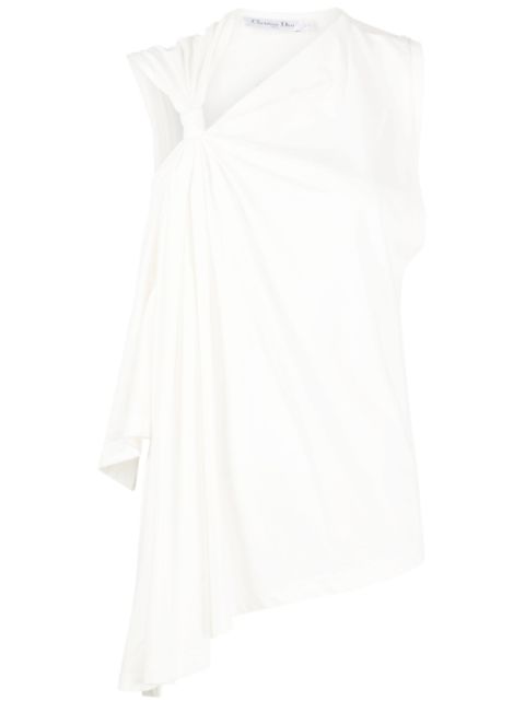 Christian Dior draped asymmetric top Women