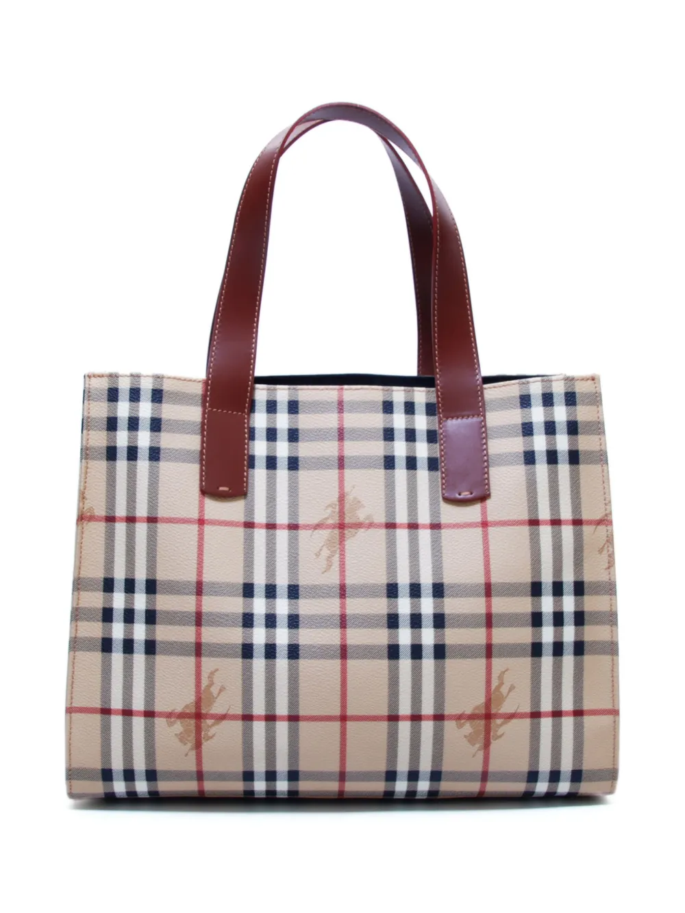 Burberry Pre-Owned Haymarket geruite shopper - Beige