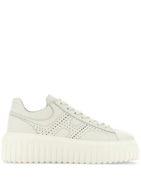 Hogan H-Stripes logo-perforated leather sneakers