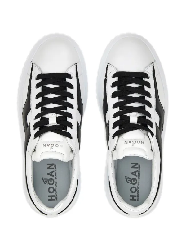 Hogan H-Stripes Leather Sneakers | Neutrals | FARFETCH