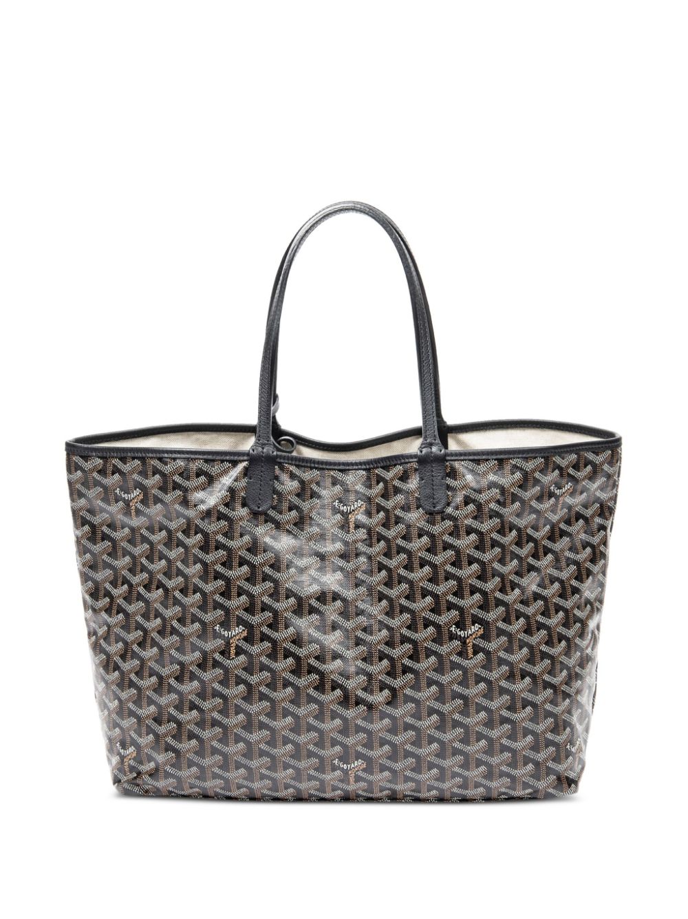 GOYARD Saint-Louis PM Tote Bag Black Used Beautiful with Pouch