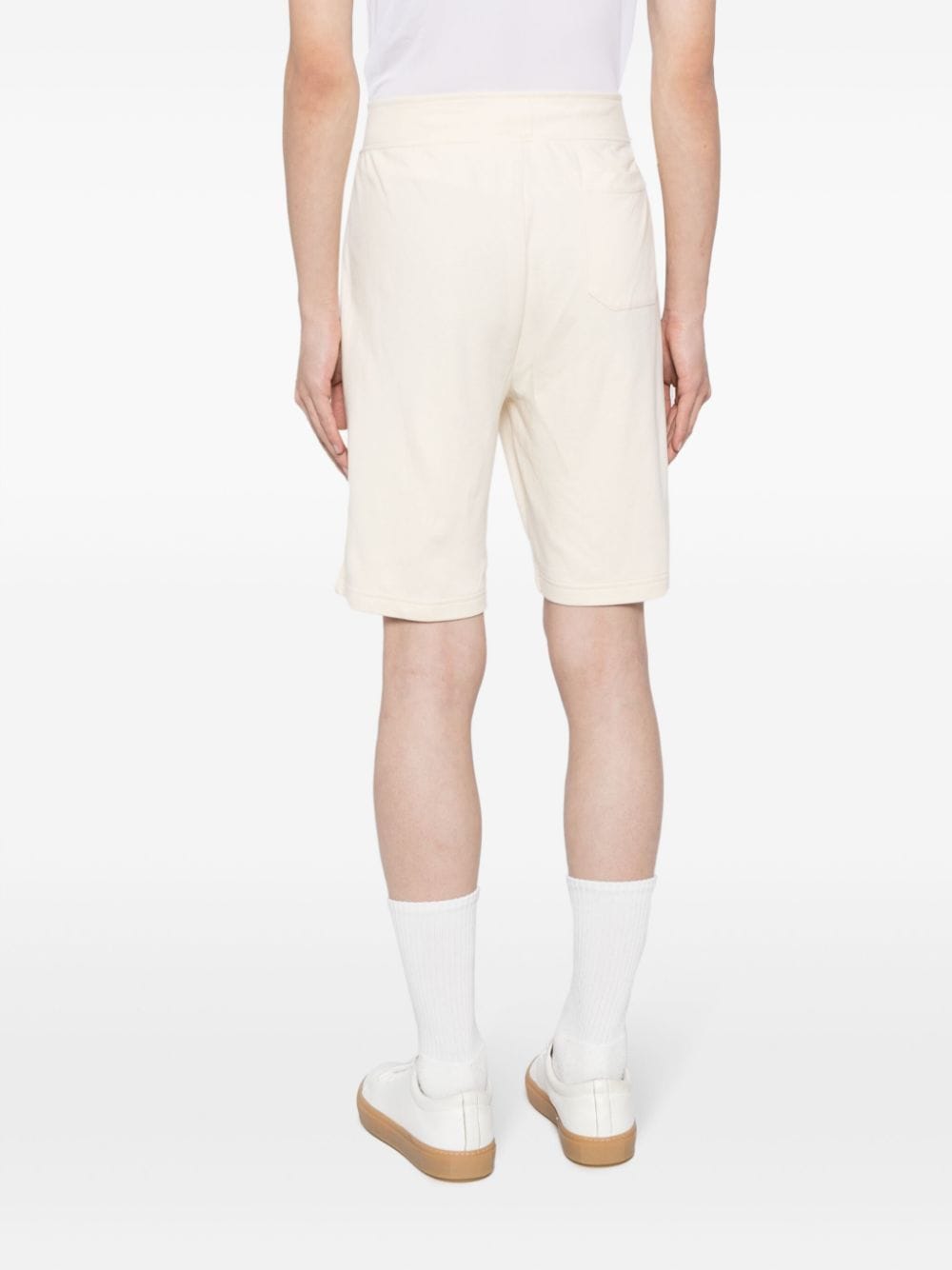 Shop Polo Ralph Lauren Logo-embroidered Cotton Blend Track Shorts In Gelb
