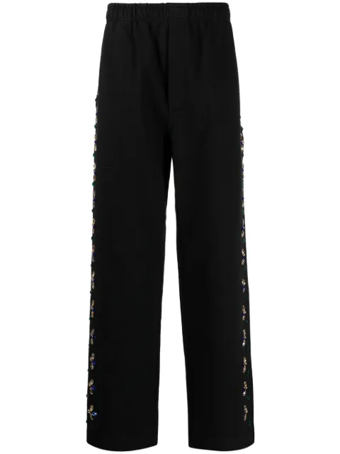 BODE Concord beaded cotton trousers