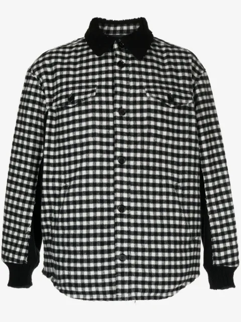 Undercover gingham-check flannel shirt jacket