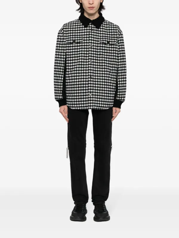 Undercover チェック シャツジャケット | ブラック | FARFETCH JP