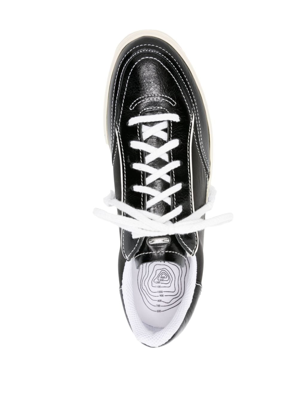 Shop Our Legacy Skimmer Patent-leather Sneakers In Black