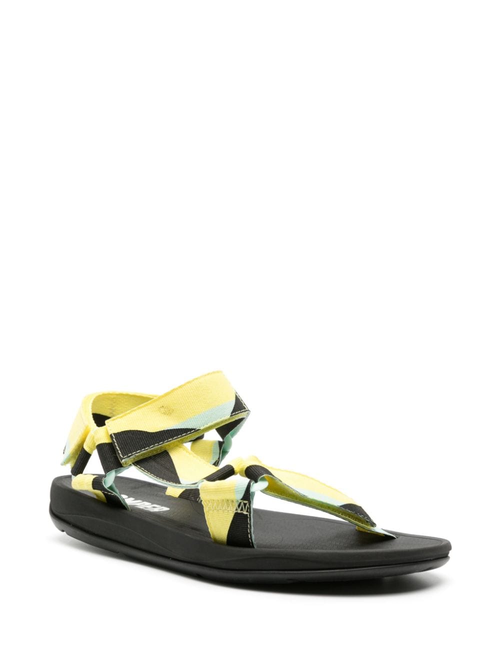 Shop Camper Graphic-print Touch-strap-fastening Sandals In Yellow