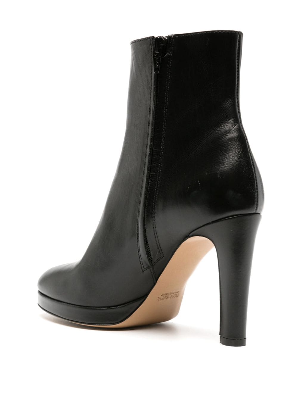 Shop Roberto Festa Charlotte Leather Ankle Boots In Black