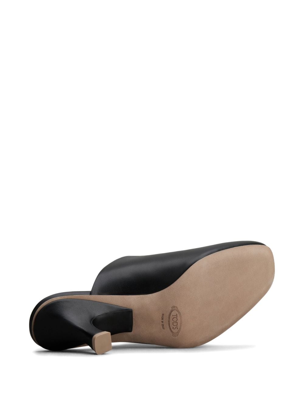 Shop Tod's 65 Leather Mules In Black