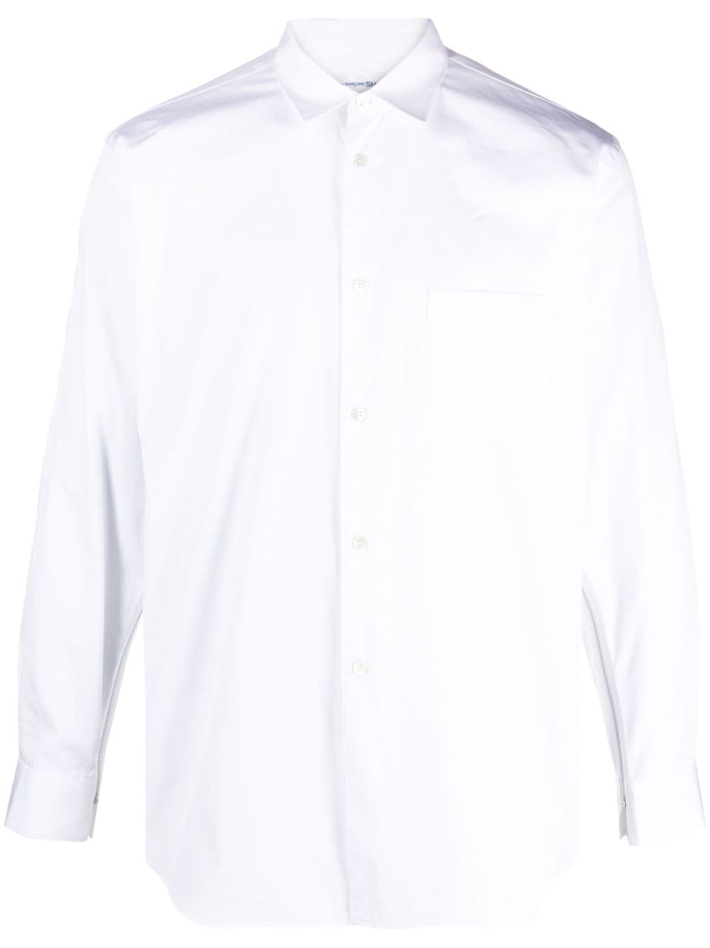 Comme Des Garçons Shirt Button-up Cotton Shirt In White