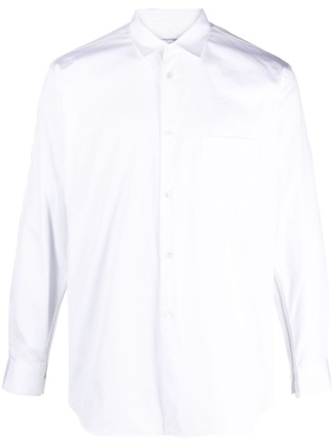 Comme Des Garcons Shirt exposed zip-fastening cotton shirt Men