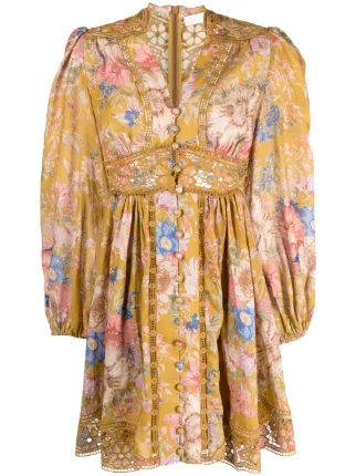 【関税込み】ZIMMERMANN ミニドレス 関税・送料込み【Zimmermann】かぎ針編みトリム ミニワンピース