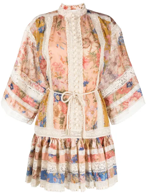 ZIMMERMANN vestido corto Cira Lantern