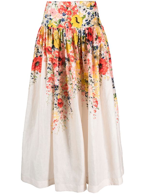 Zimmermann long 2025 floral skirt