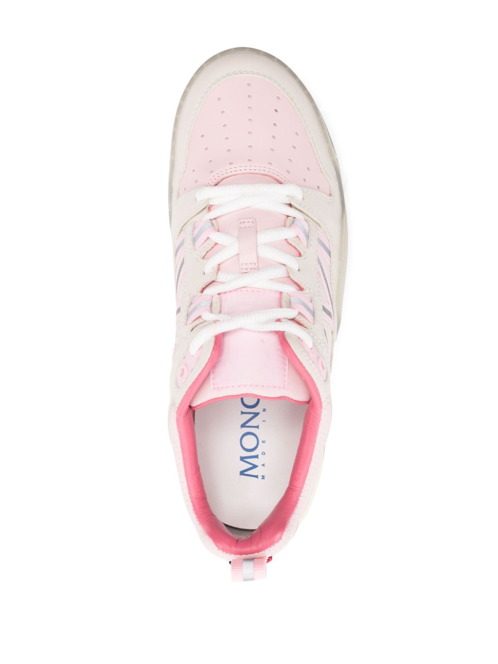 Moncler Pivot panelled leather sneakers Pink