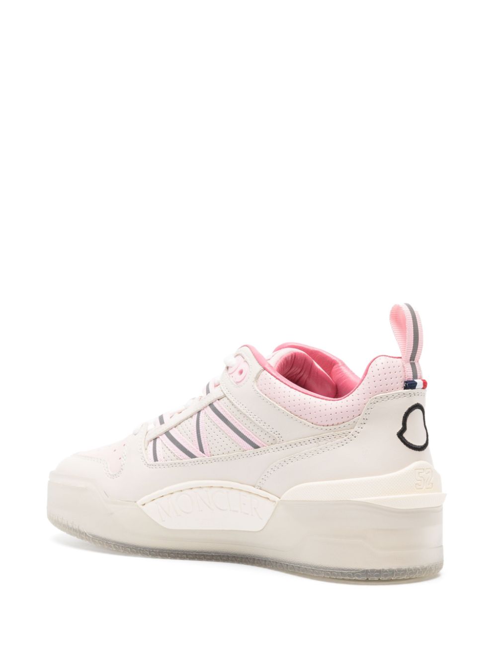 Moncler Pivot panelled leather sneakers Pink