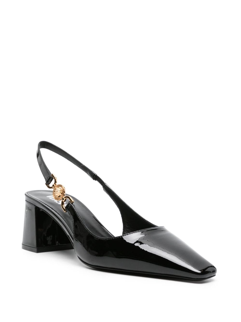 Shop Versace Medusa '95 60mm Slingback Pumps In Black