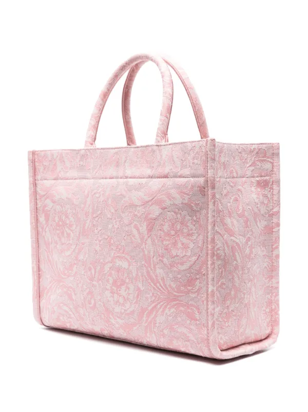 【 VERSACE 】バロッコ Athena アテナ トートバッグ (ピンク) バロッコ アテナ スモール トートバッグ ピンク,プリント