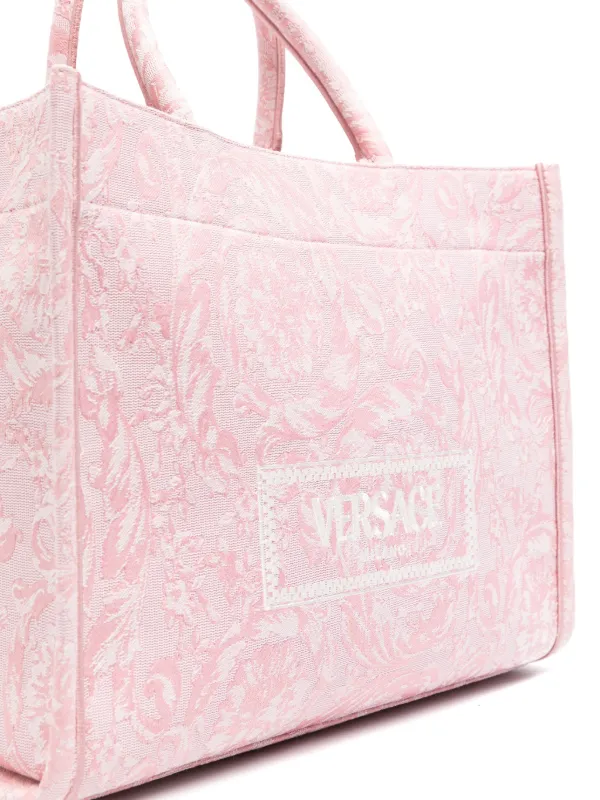 Versace Athena Barocco-print Tote Bag | Pink | FARFETCH