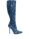 Versace Barocco Medusa '95 120mm boots - Blue