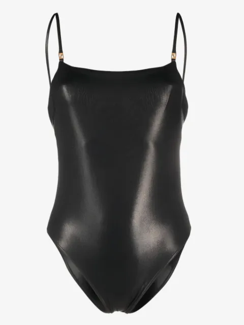 Versace Greca-detailed low-back swimsuit