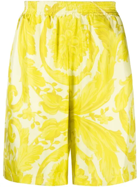 Versace Barocco-print silk shorts