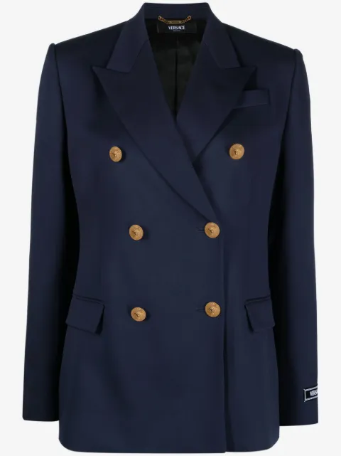 Versace Medusa Head-buttons wool blazer