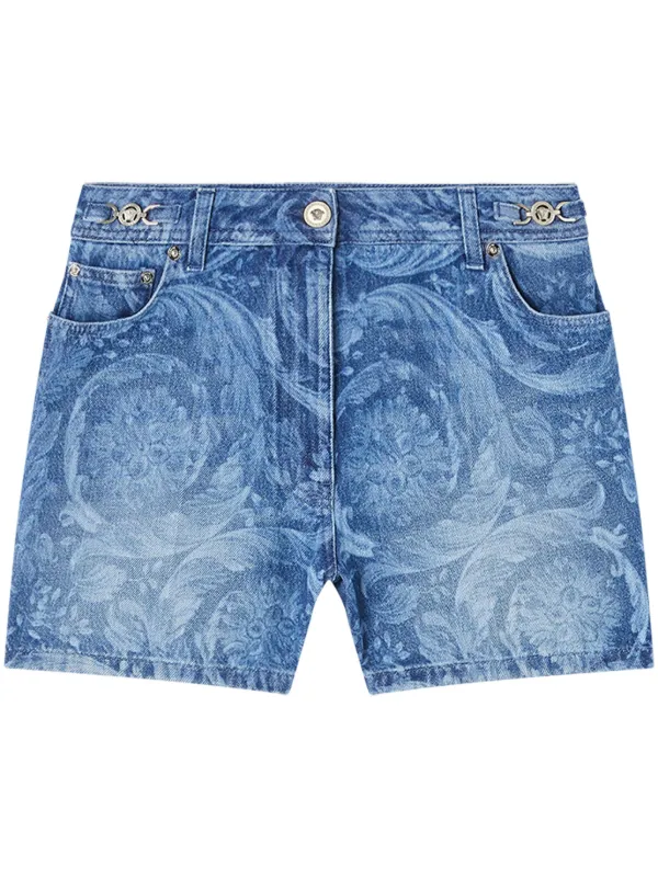 ショーツ VERSACE COTTON SHORTS WITH GREEK LOGO PATCH 22099793_52384411_600.jpg