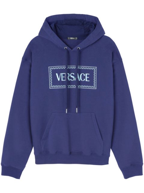 Versace 90s Vintage logo-embroidered hoodie Men