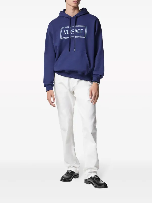 Versace 90s Vintage logo embroidered Hoodie Farfetch