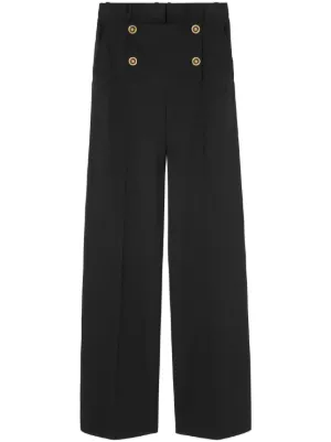 パンツ Versace High-Waisted Wide-Leg Trousers Versace High-Waisted Trousers for Women | Shop Now on FARFETCH