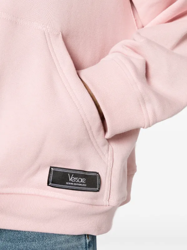 Versace 1978 Re-Edition logo-embroidered Hoodie | Pink