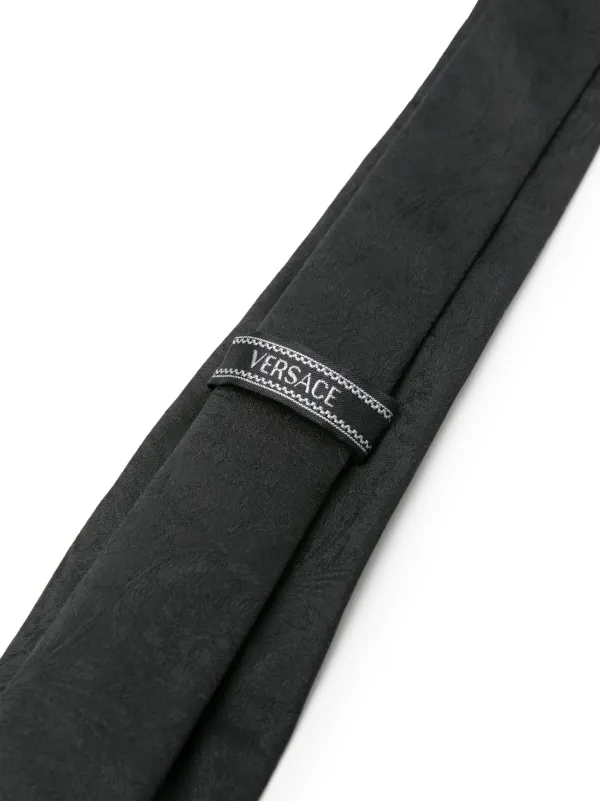 Versace Barocco-jacquard Silk Tie | Black | FARFETCH