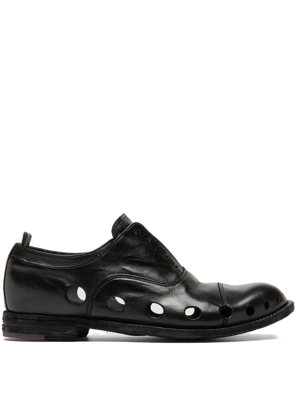 Officine Creative Lexikon 546 geperforeerde derby schoenen Zwart
