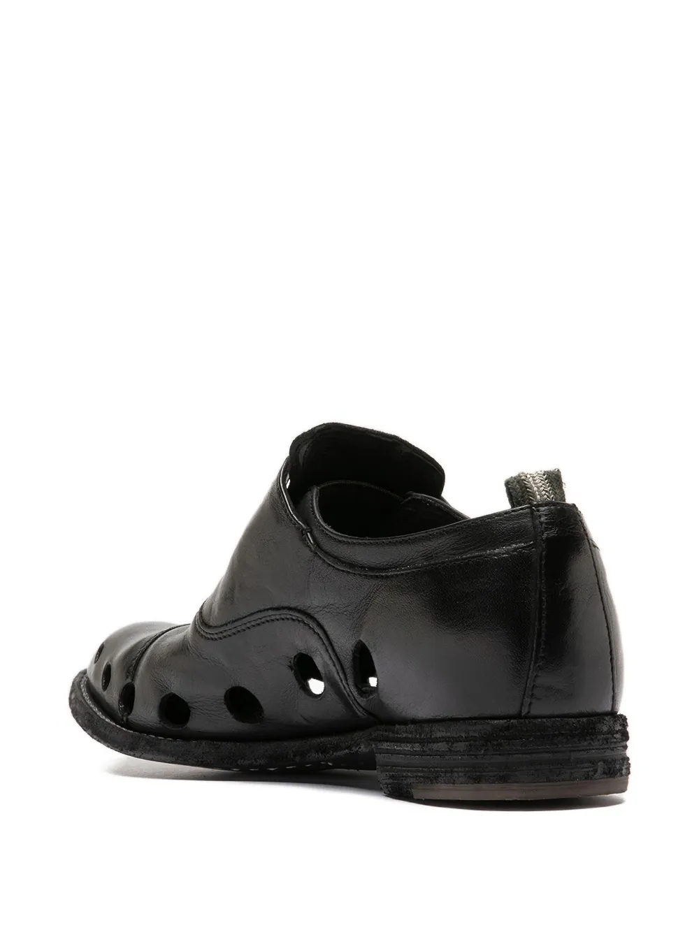 Officine Creative Lexikon 546 Perforated Derby Shoes In Black