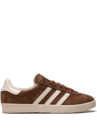 Adidas Gazelle 3 Stripes Leather Sneakers Marrone FARFETCH IT