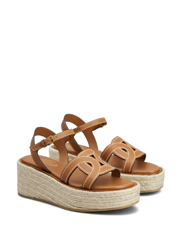 Tod's ケイト プラットフォーム サンダル | ブラウン | FARFETCH JP