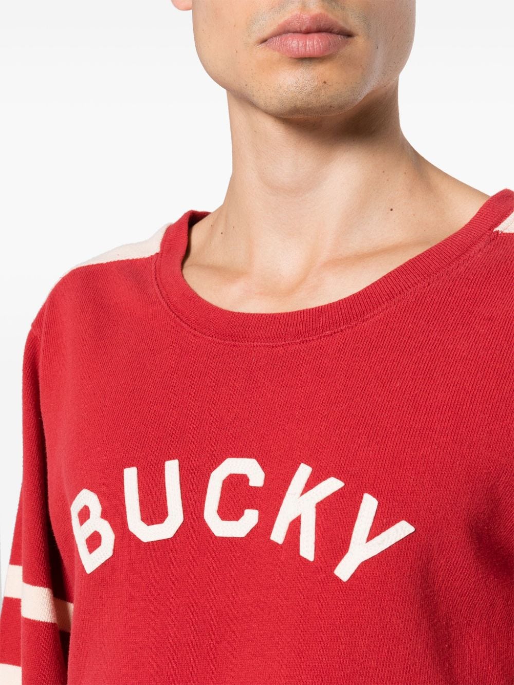 Shop Bode Bucky Cotton Jumper In Red