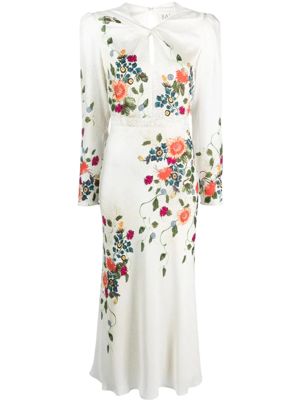 Saloni Claudia Dress In White