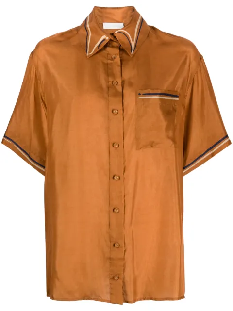ZIMMERMANN Alight graphic-print silk shirt