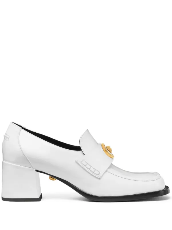 White store versace loafers