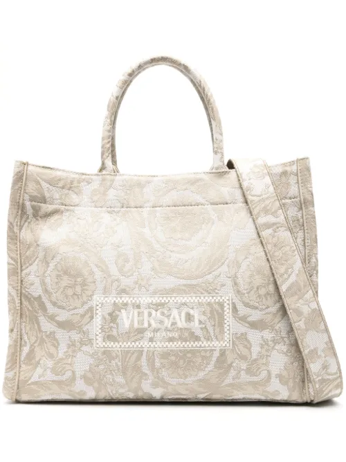 Grand sac cabas Athena en jacquard - Versace - Modalova
