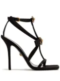 Versace Gianni Ribbon 110mm satin sandals - Black