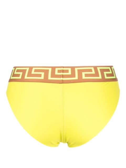 Greca-jacquard bikini bottoms