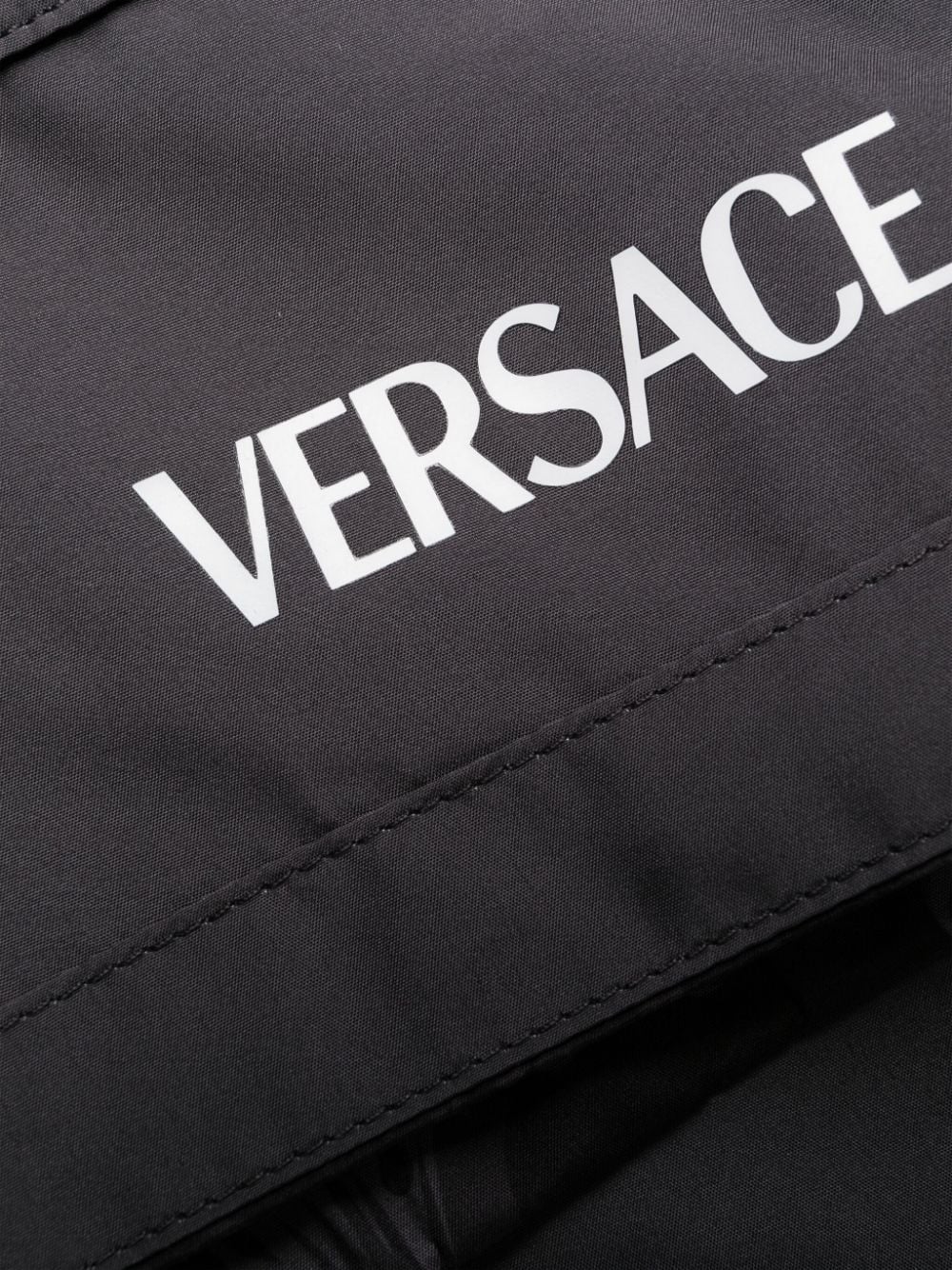 Shop Versace Reversible Barocco-print Swim Shorts In Grey