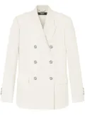 Versace double-breasted wool blazer - White