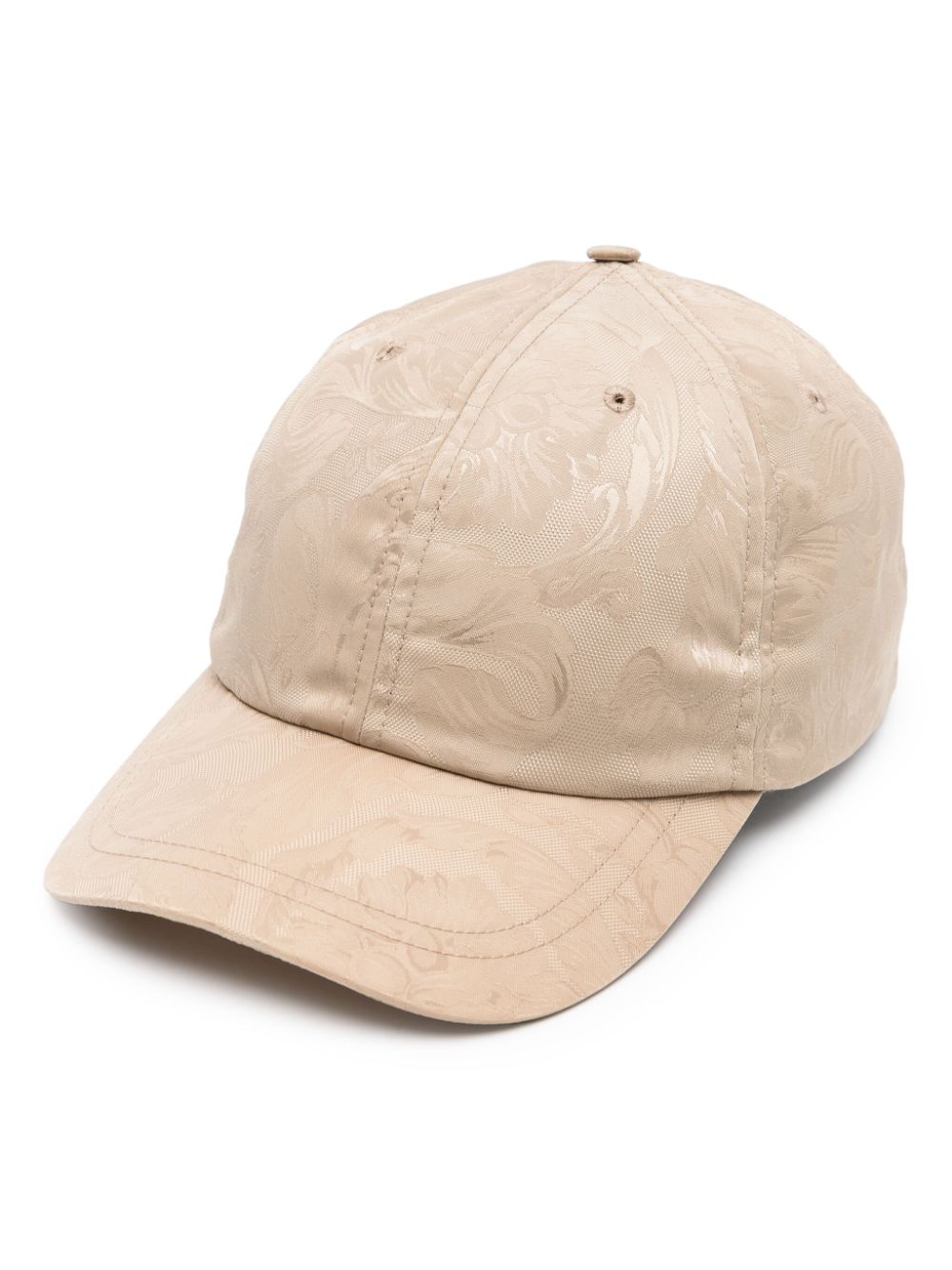 Versace Barocco-jacquard Cap In Neutrals