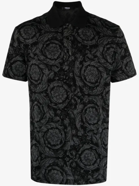 Versace playera tipo polo Barocco