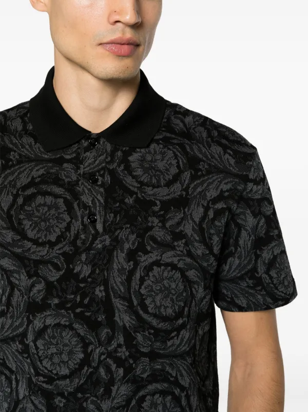 Tシャツ・カットソー VERSACE FW24 'Barocco' polo shirt (10158081A11072 1VD90) 90_E78GAGT04-